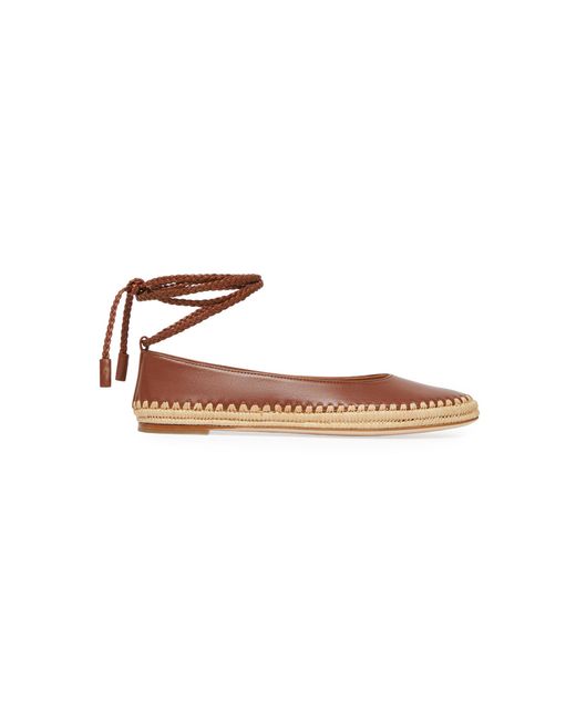 Max Mara Brown Leather Ballet Flats