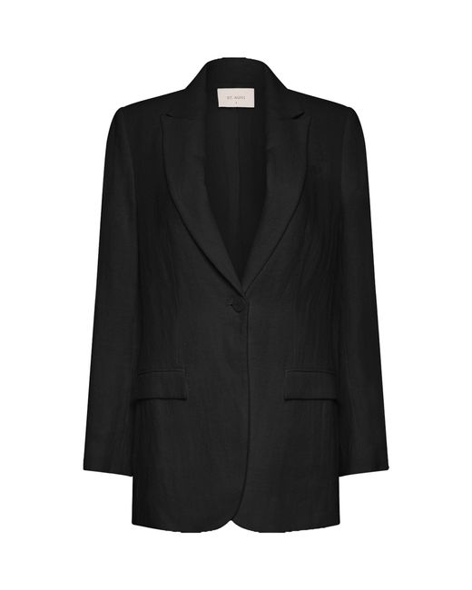 St. Agni Black Carter Tailored Wool-blend Blazer