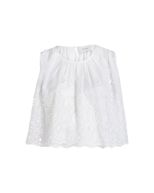 Merlette White Dacere Cotton Eyelet Top