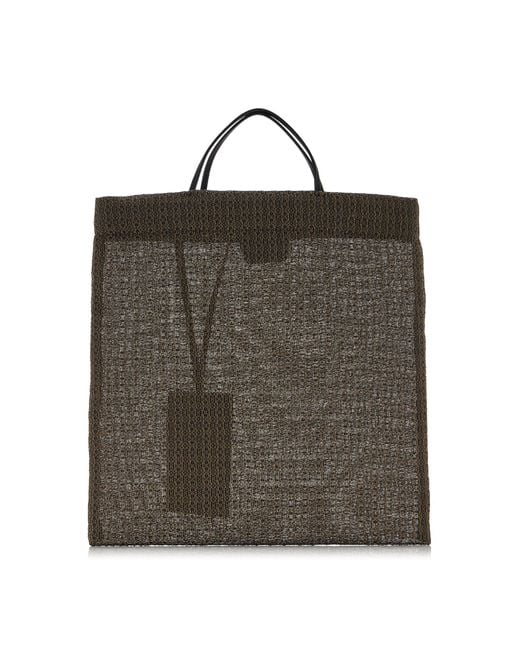 The Row Black Barn Woven Mini Tote Bag