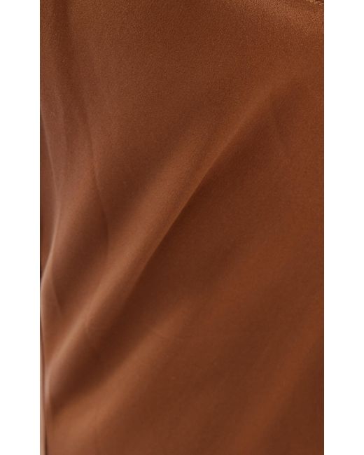Nili Lotan Brown Cami Silk Charmeuse Maxi Slip Dress