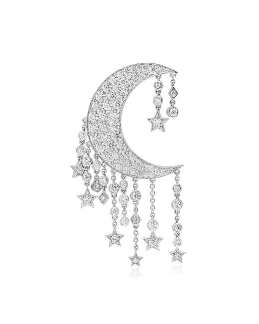 Ashna Mehta White Crescent Moon 18K Diamond Bag Charm