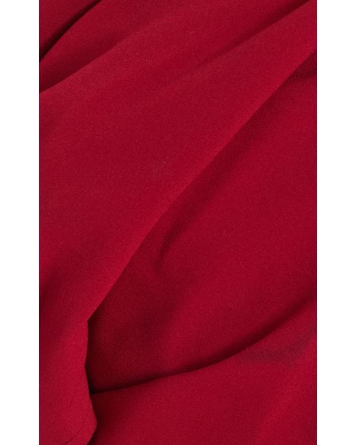 Roksanda Red Maite Draped Crepe Midi Dress