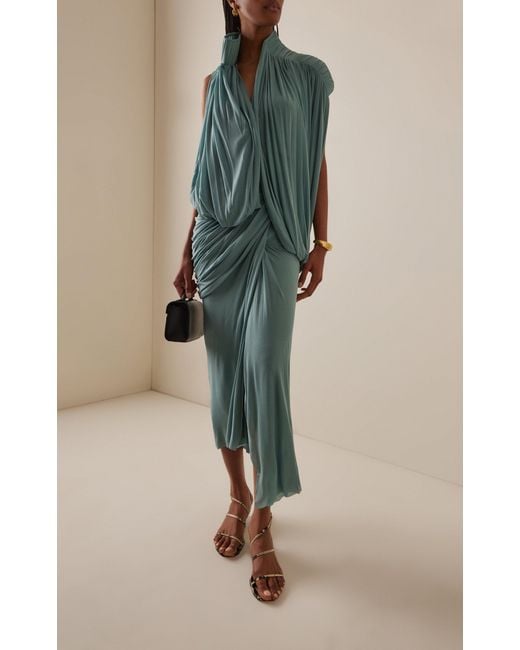 Maticevski Blue Exclusive Superb Draped Chiffon Top