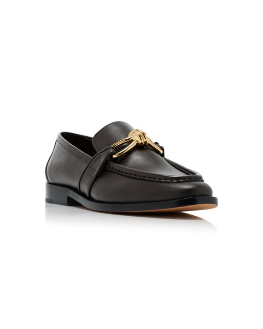 Bottega Veneta Black Astaire Leather Loafers