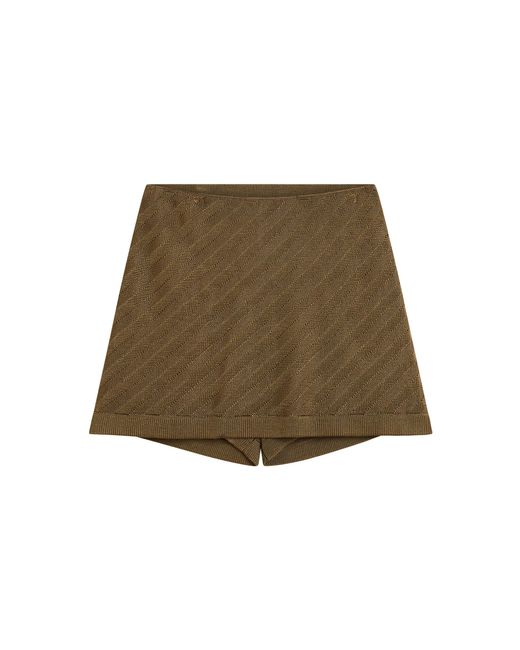 Posse Natural Nyla Striped Knit Mini Skort