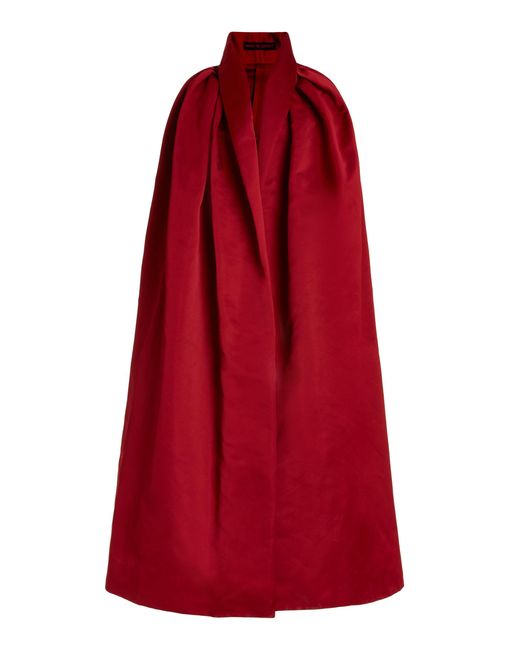 Martin Grant Red Pleated Opera Coat