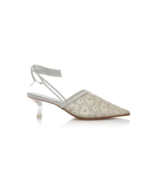 Reike Nen Metallic Exclusive Riviera Bit Convertible Floral-mesh Mules