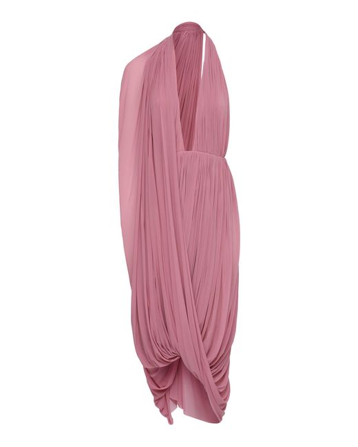 Magda Butrym Pink Draped Midi Dress