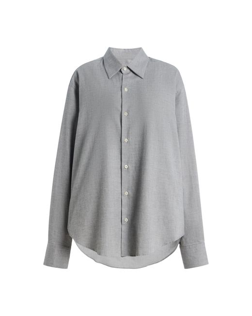 Comme Si Gray The Classic Cotton Flannel Shirt