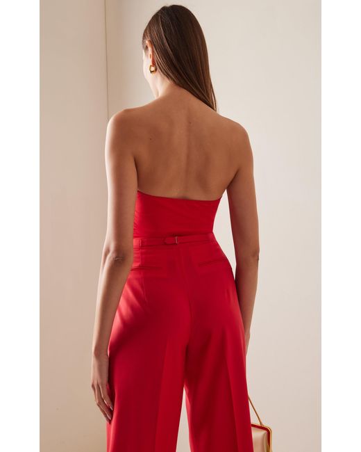 Anna October Red Virginia Strapless Top