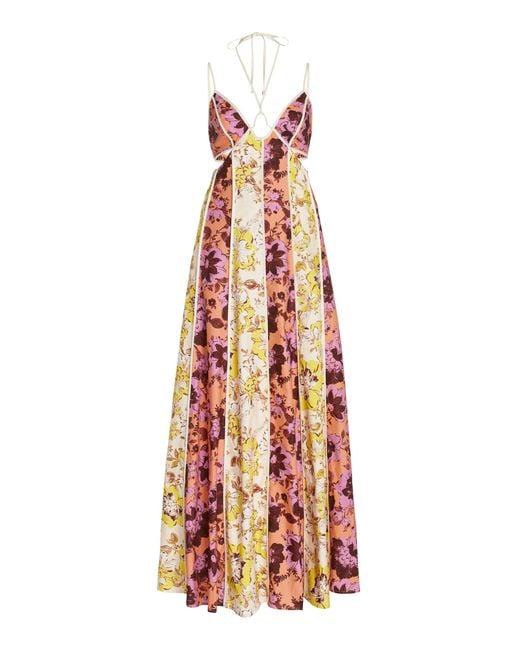 Significant Other White Ana Floral-print Maxi Dress