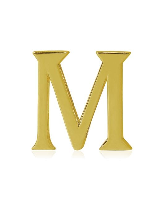 Ashna Mehta Yellow Alphabet 'M' 18K Bag Charm
