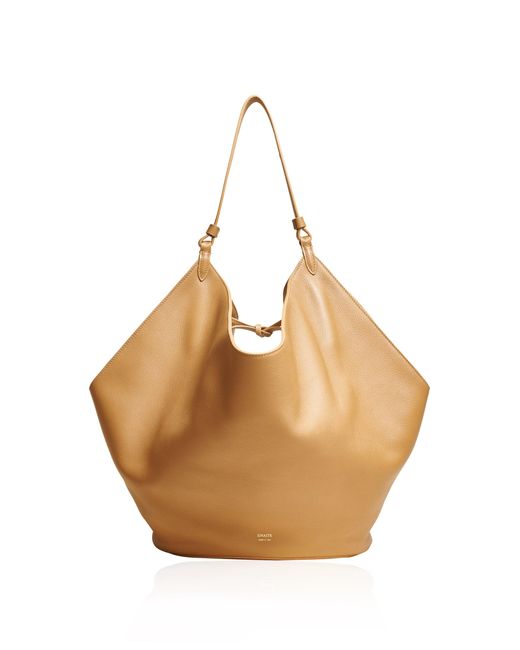 Khaite Natural Lotus Medium Leather Bag