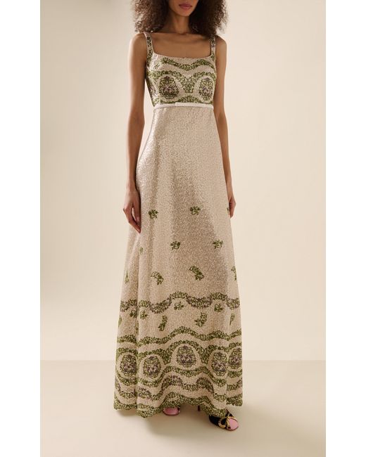 Giambattista Valli Natural Sequined Gown