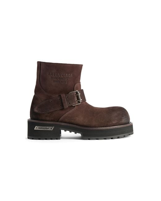 Balenciaga Brown Venom Suede Mini Booties