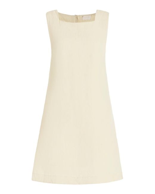 Posse Natural Exclusive Emma Linen-blend Mini Shift Dress