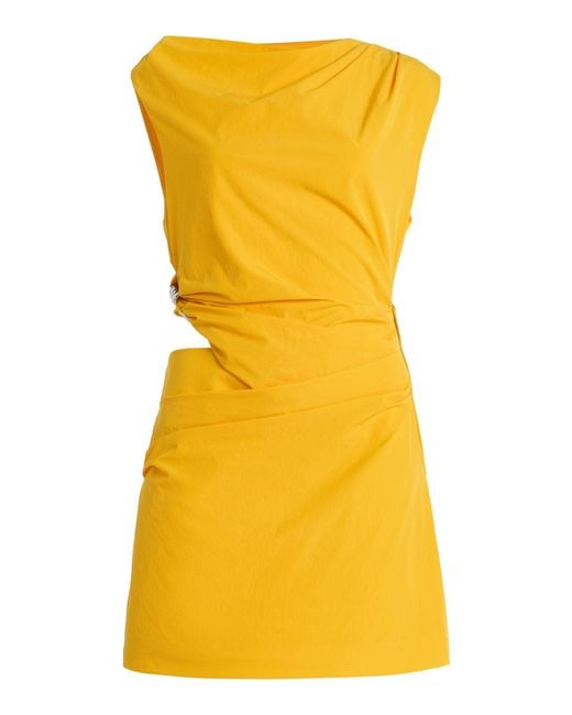 Sir Yellow Sol Cutout Nylon Mini Dress