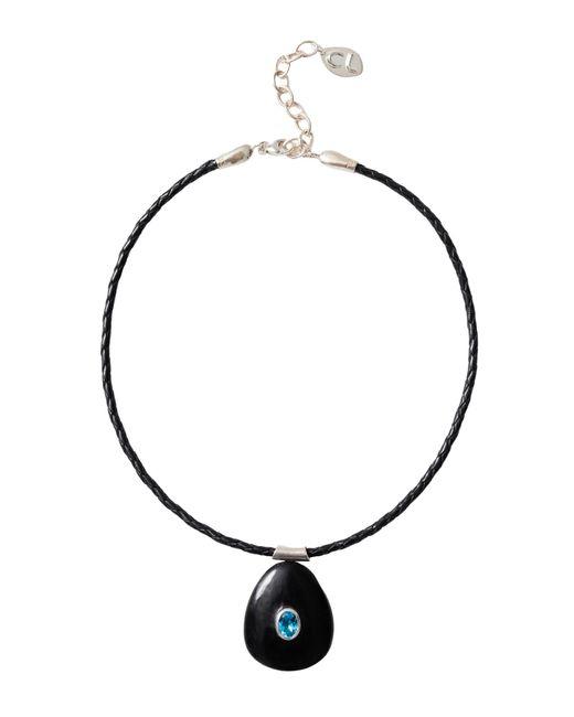 Chan Luu Black Pebble Topaz Necklace