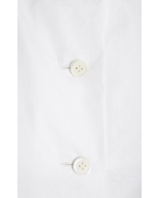 Givenchy White Cotton-silk Mini Shirt Dress