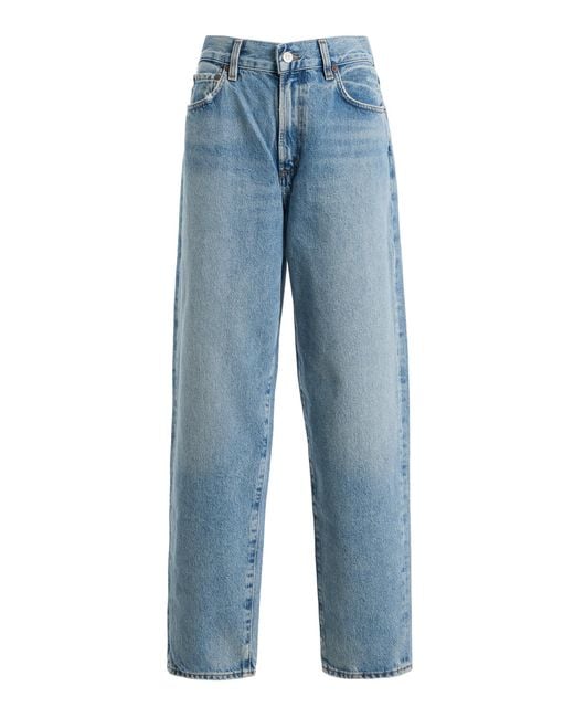 Citizens of Humanity Blue The Taper Rigid Mid-Rise Wide-Leg Jeans