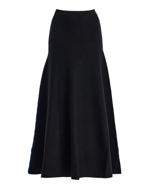 Zankov Black Zander Brushed-Knit Maxi Skirt