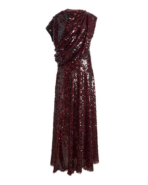Proenza Schouler Purple Rosella Sequined Maxi Dress