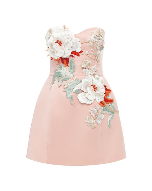 chinese dress ladies Leo Lin - Rosario Petal Bustier Mini Dress
