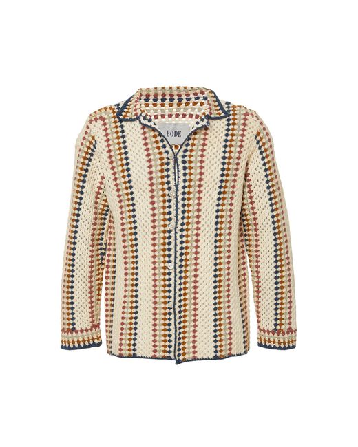 Bode Multicolor Crochet Over-shirt for men