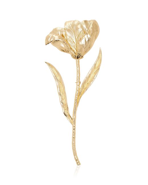 Carolina Herrera Blue Tulip Brooch