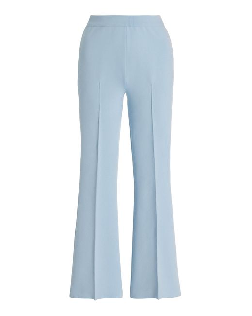 High Sport Blue Exclusive Kick Flared Stretch-cotton Knit Pants