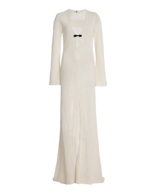 THE GARMENT White Exclusive Tanzania Pointelle-Knit Organic Cotton Gown