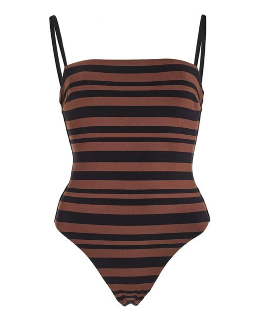 Matteau Brown Petite Square One-piece Swimsuit