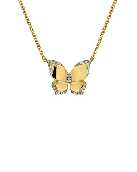 Piranesi Metallic Oro Butterfly Necklace