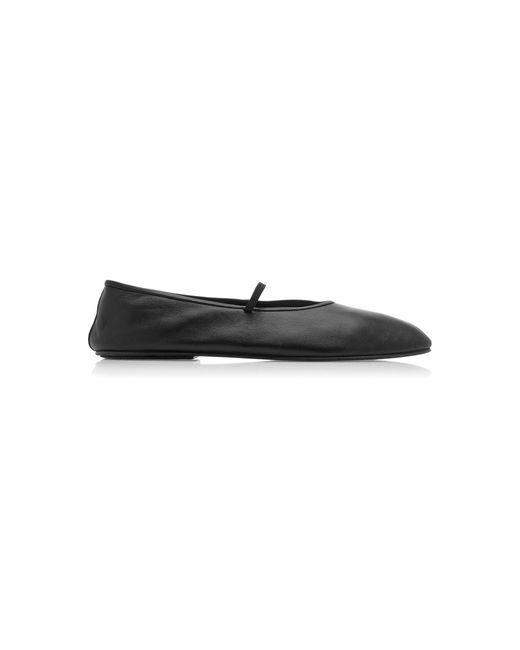 The Row Leather Ballet Flats in Black Lyst Australia
