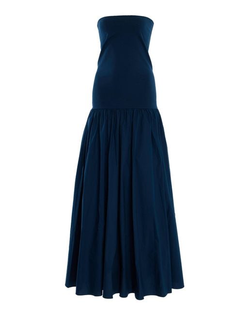 By Malene Birger Exclusive Riviera Marc Organic-Cotton Dress in Blue | Lyst