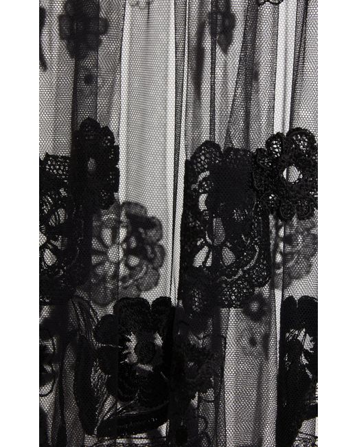 Zuhair Murad Black Floral-embellished Bustier Dress