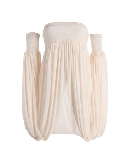 Coperni White Smocked Top