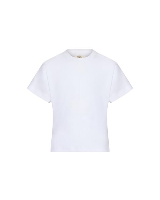 OSSOU White Sonora Cropped Cotton Shirt