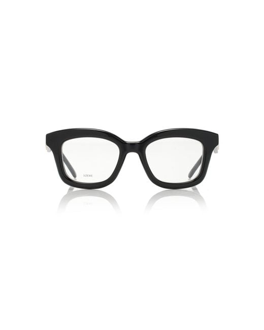 Loewe Black Curvy Square-frame Acetate Glasses