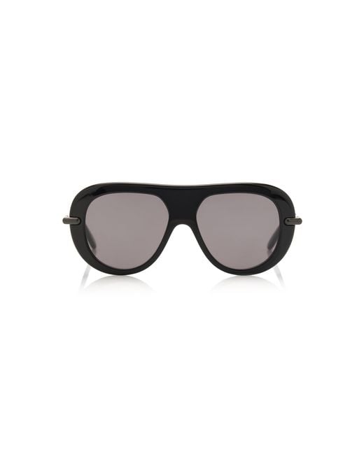 Loewe Black Aviator-Frame Acetate Sunglasses