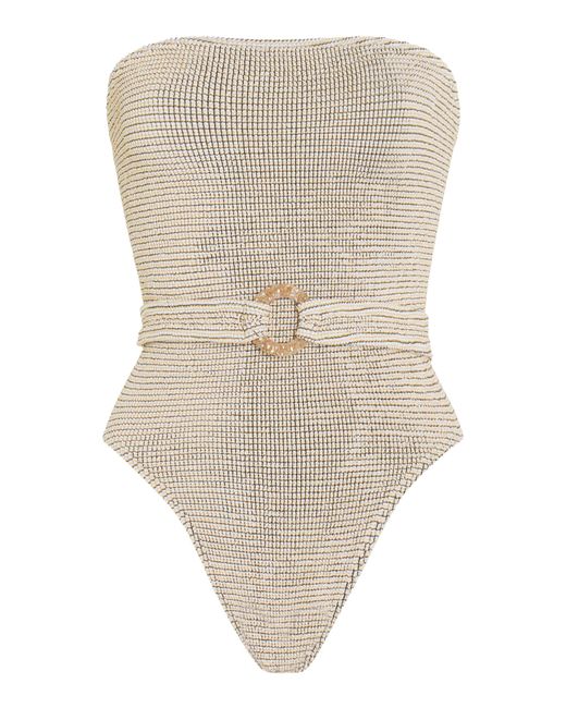 Bondeye Natural X Georgia Fowler Fane Belted One-piece Swimsuit