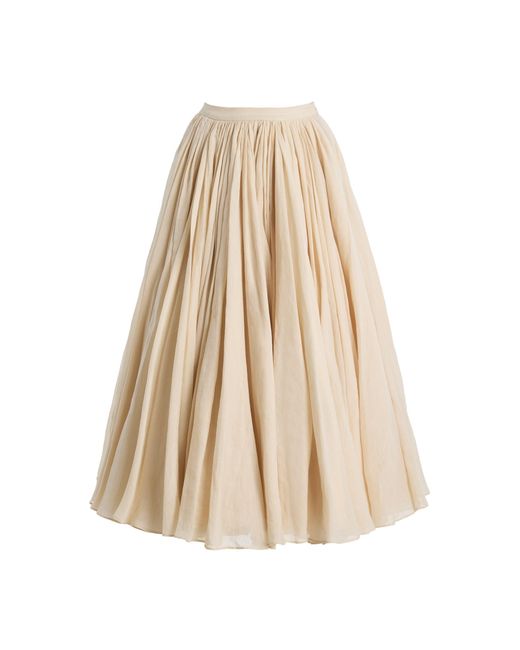 Altuzarra Natural Charlie Linen Midi Skirt