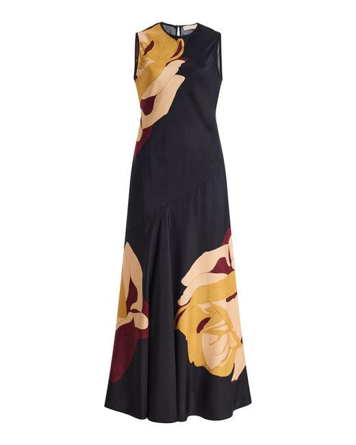 Ulla Johnson Blue Gaea Printed Silk Midi Dress