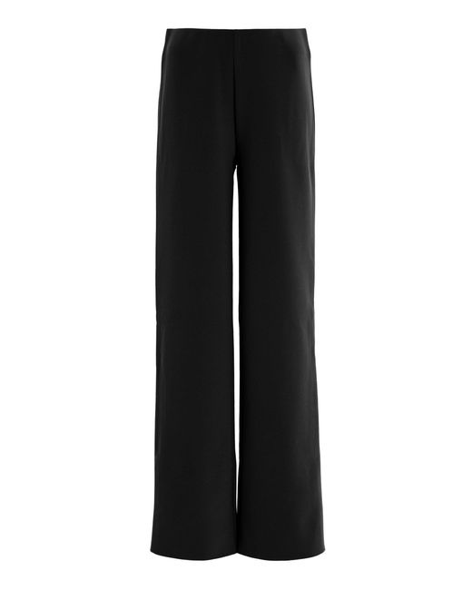 Birrot Black Exclusive Lay2 Bonded Crepe Straight-leg Pants