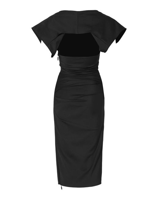 Maticevski Black Yuzu Midi Dress
