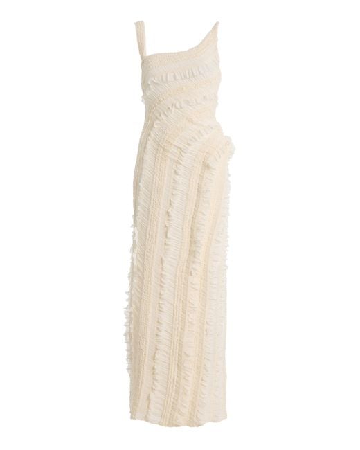 Georgia Hardinge White Renaissance Smocked Maxi Dress