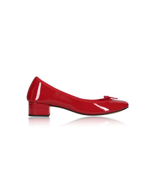 Repetto Red Camille Patent Leather Ballet Pumps
