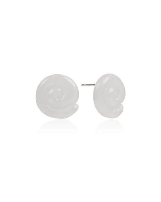 Keane White Spiral Shell Earrings