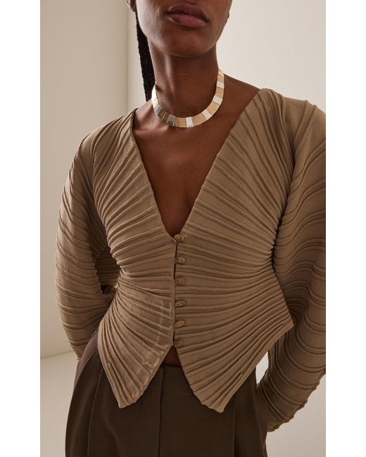 Juju Vera White Exclusive Riviera Athena Two-Tone Collar Necklace